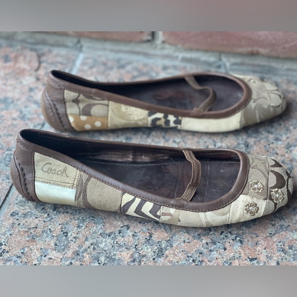 Coach Vintage Judey Floral Animal Patchwork Pattern Mary Jane Ballet Flats - Picture 3 of 11